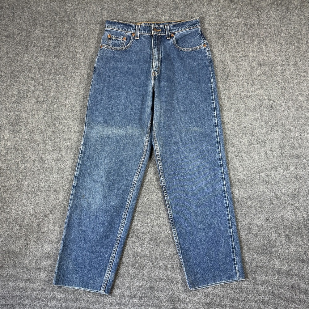 VTG 90s Levis Women's 560 Loose Fit Straight Leg Jeans Blue Hemmed Size 8 Reg M